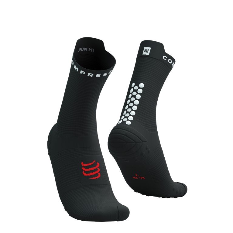 Produkt - COMPRESSPORT Pro Racing Socks v4.0 Run High Black/White T3