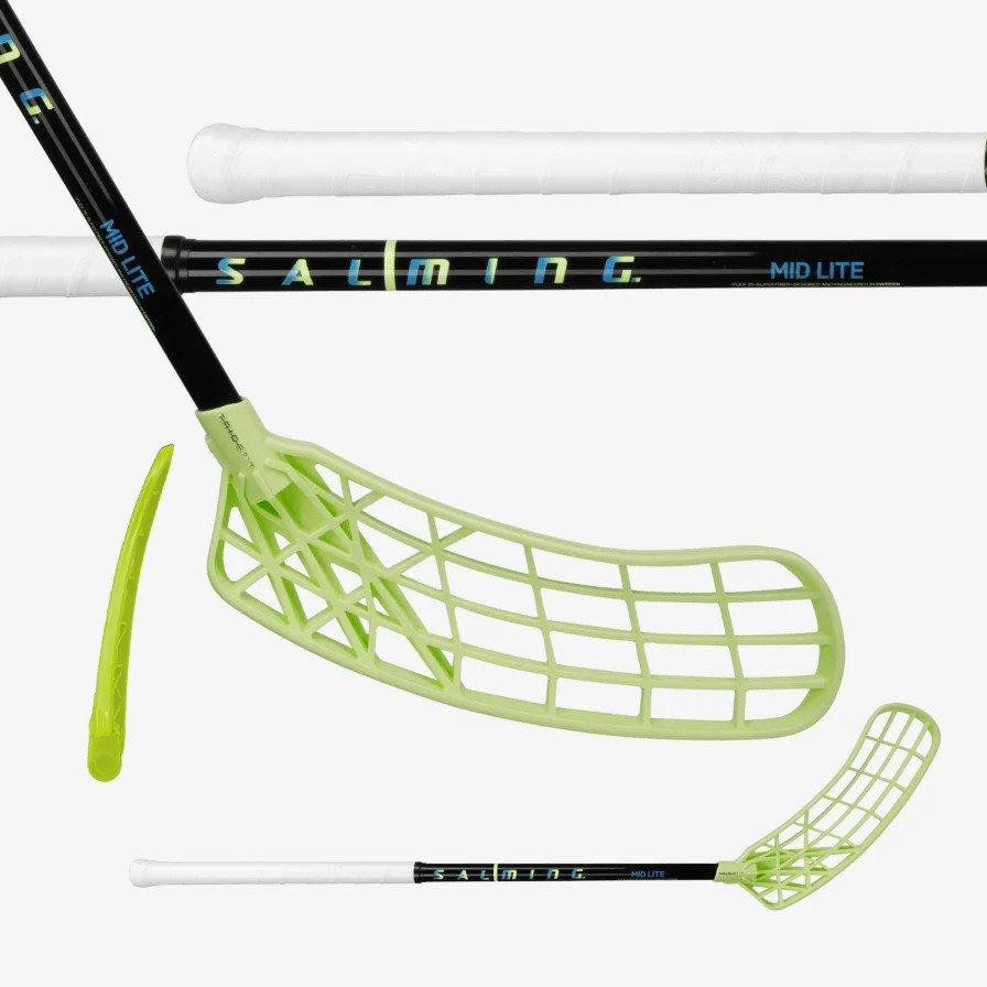 Produkt - SALMING Mid Lite JR Trident Endurance 35 Black / Light Green Pravá  67 (78) cm 
