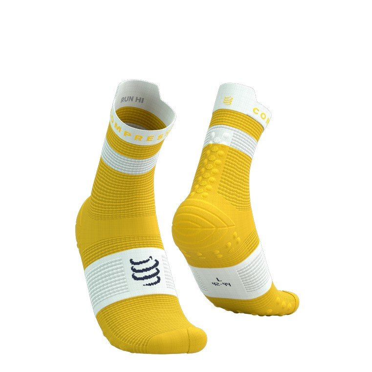 Produkt - Compressport Pro Racing Socks v4.0 Run High Lemon/White  35-38 
