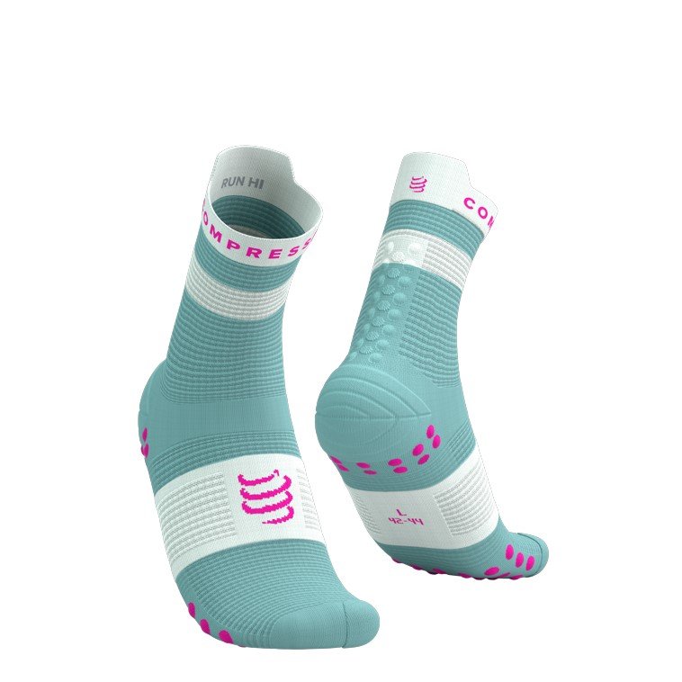 Produkt - Compressport Pro Racing Socks v4.0 Run High Ether/Neon Pink  35-38 